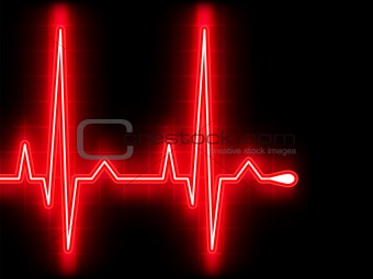 Red heart beat. Ekg graph. EPS 8