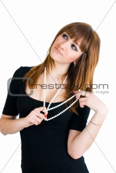 Girl with beads