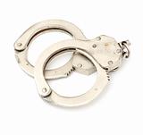 steel metallic handcuffs (manacles)