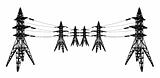 Vector silhouette of Power lines