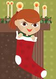Girl in stocking