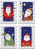 Stamps with Santa