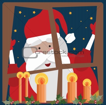 Santa Clause in a window