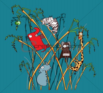 Funny safari animals