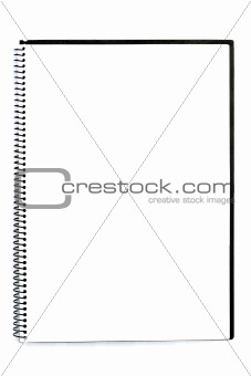 Black book on white background isolated
