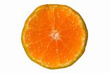 Slice orange on white background isolated