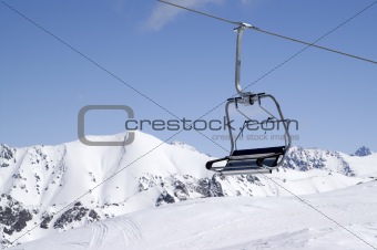 Chair-lift, close-up