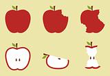 Red apple pattern illustration