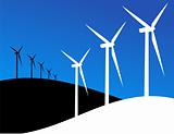 Eco windmills illustration