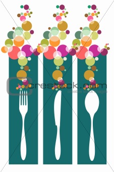 Cutlery contemporary pattern illustration