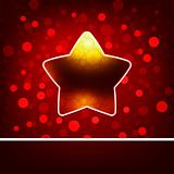 Christmas star on Gold background. EPS 8