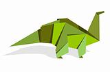 Vibrant colors origami dinosaur