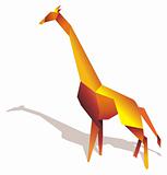 Giraffe origami illustration.