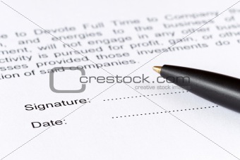 signature contract