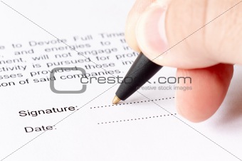 signing document