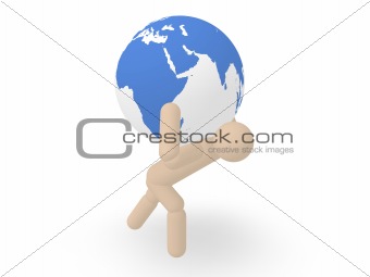 Man carrying Earth