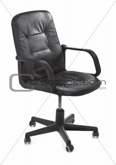 leather chair on white background