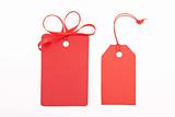 Red gift tags