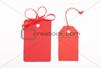 Red gift tags