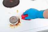Cleaning gas glove kitchen
