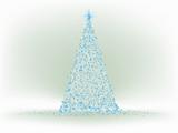 Abstract Blue christmas tree. EPS 8