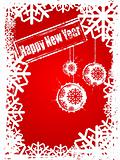Happy New Year red background