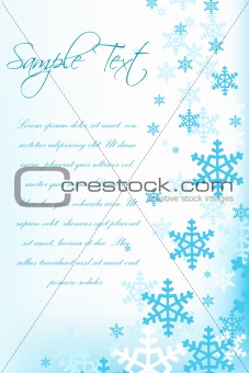 christmas card with snowflake