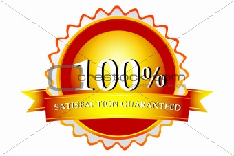 100% satisfaction  guaranteed logo