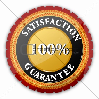 100% satisfaction  guaranteed logo