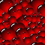 Background with glass dark-red hearts