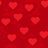 Abstract red grunge background with hearts