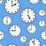 Abstract background with office clocks