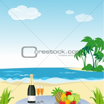 beach scene