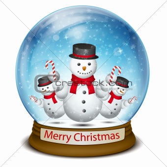 christmas ball with snowman