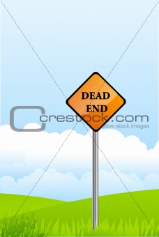 dead end pole on natural background
