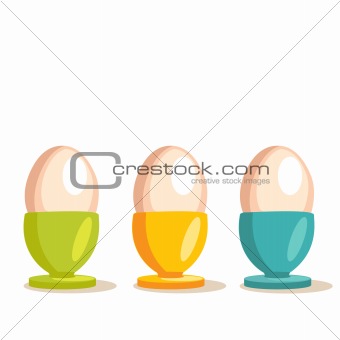 Cartoon egg cups