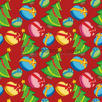 seamless pattern with christmas items