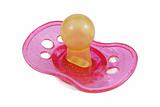 Pink latex pacifier