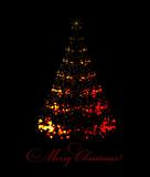 Abstract christmas tree on black background