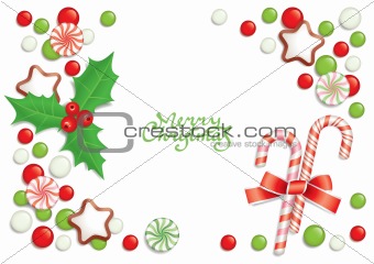 Christmas candy background