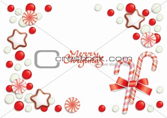 Christmas candy background