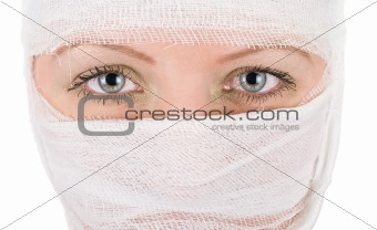 woman with bandages