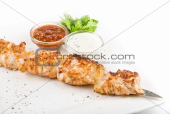 Grilled chicken kebab