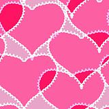 Abstract background with transparent hearts