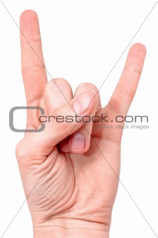 «Horns up» - traditional heavy metal gesture