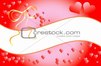 Love postcard, frame for your text, vector