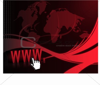 Internet online business wave Background