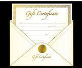 Gold Gift Certificate