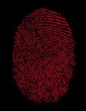 Red Fingerprint Identity Crime