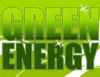Green energy design over a light green